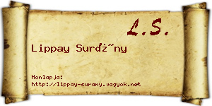 Lippay Surány névjegykártya