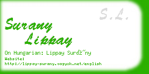 surany lippay business card